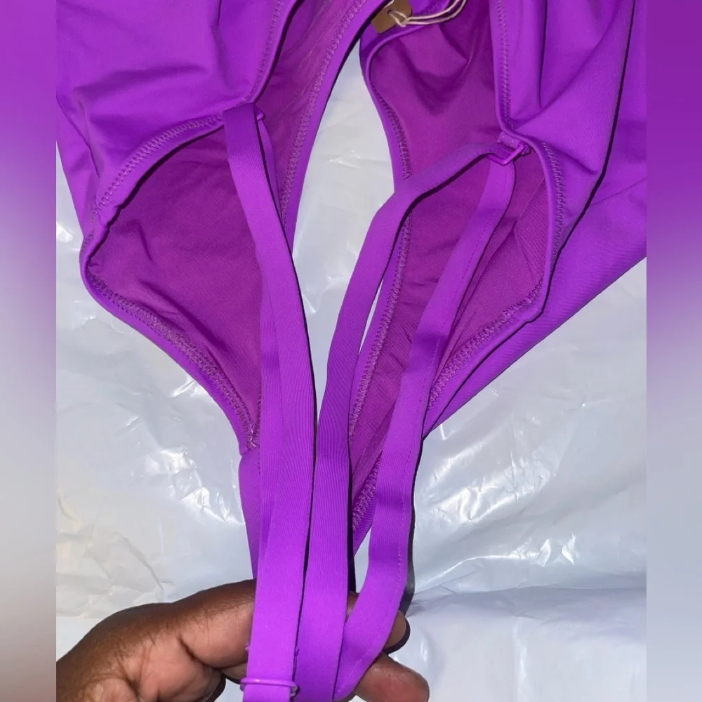 NWT Skims Recycled Swim Cut Out Open Bust One Piece Violet Size 3XL WOMENS 3611
